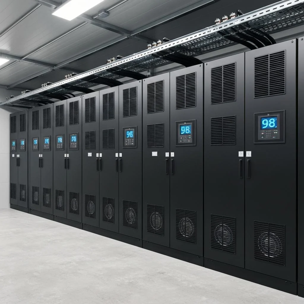 Battery storage wall supporting commercial resiliency