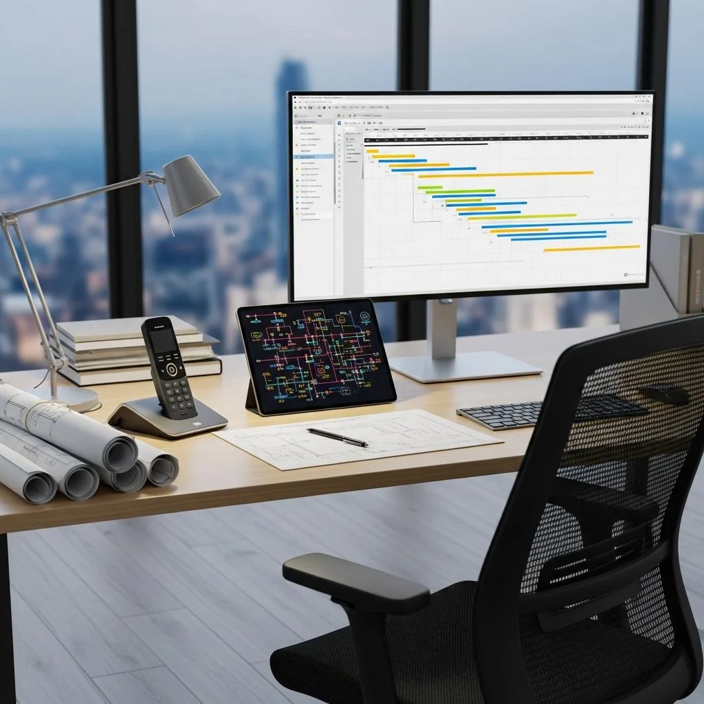 Facilities leader coordinating with Modern America Electric